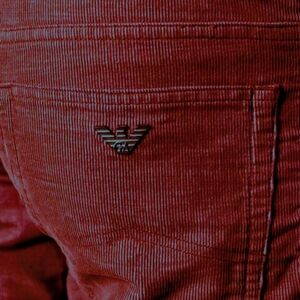 Emporio Armani Burgundy Cords, Straight Legs